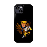 Trump Riding on a Sreamin Eagle Slim Phone Cases