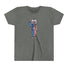 Youth - Merica Character Shirt, Color: Deep Heather, Size: S
