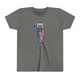 Youth - Merica Character Shirt, Color: Deep Heather, Size: S