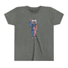 Youth - Merica Character Shirt, Color: Deep Heather, Size: S