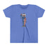 Youth - Merica Character Shirt, Color: Heather Columbia Blue, Size: S