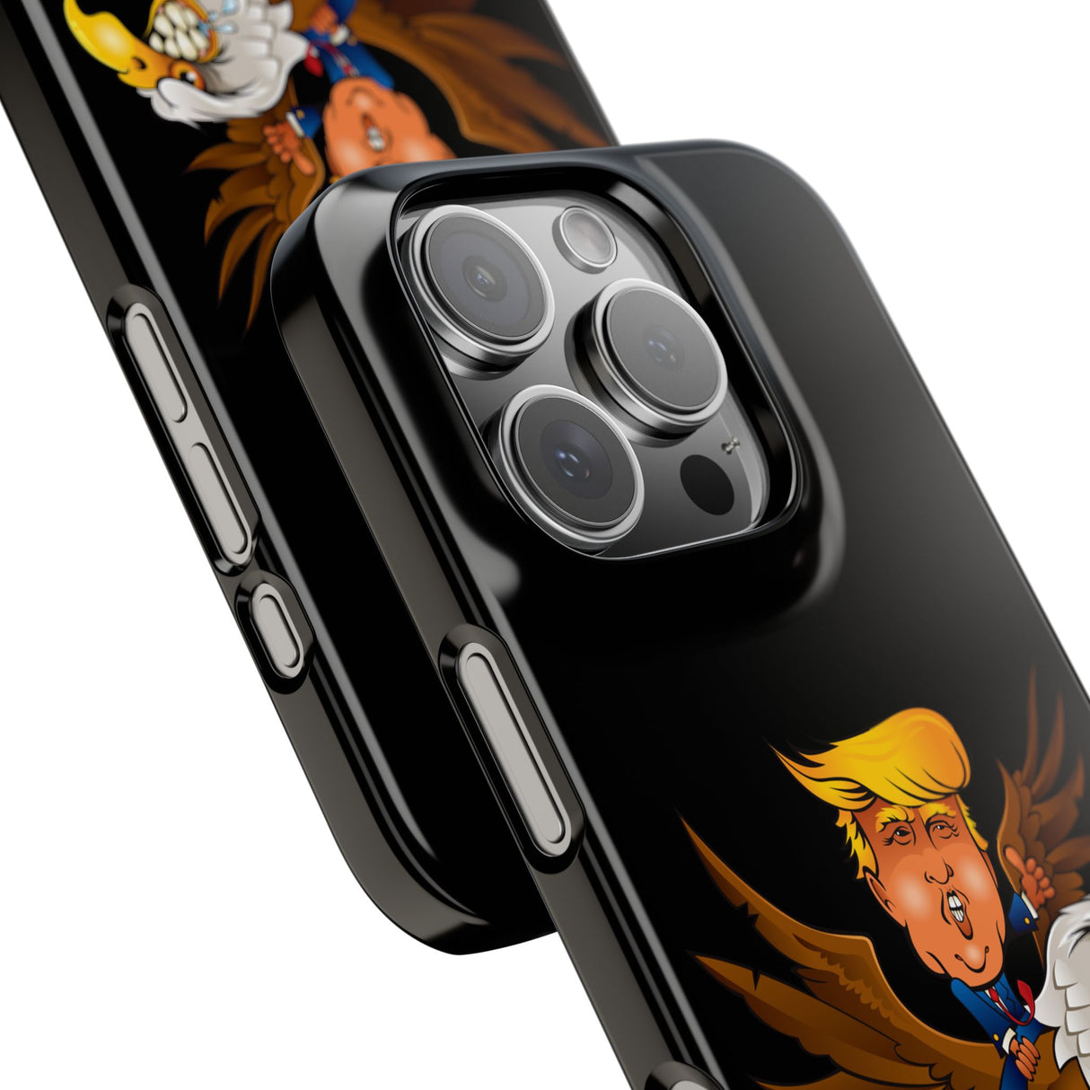 Trump Riding on a Sreamin Eagle Slim Phone Cases