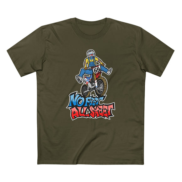 No Feet All Skeet Shirt, Color: Army, Size: S