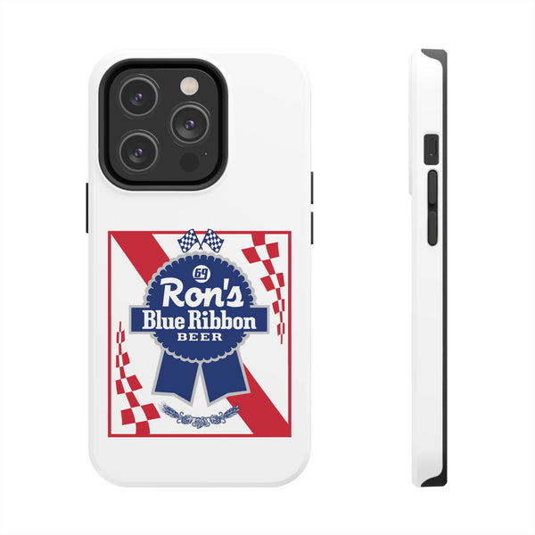 Ron's Blue Ribbon Beer Tough Phone Case, Size: iPhone 14 Pro,