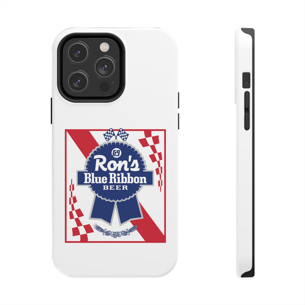 Ron's Blue Ribbon Beer Tough Phone Case, Size: iPhone 14 Pro Max,