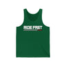 Green Ride Fast Checkered Tank with bold text and block underline pattern.