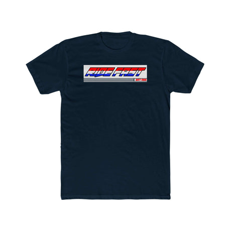 Ronnie Mac Ride Fast, Eat Ass T-Shirt with bold slogan on front in black color