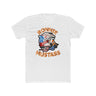 Ronnie MUSTASS shirt with cartoon graphic and caption on white background