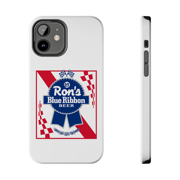 Ron's Blue Ribbon Beer Tough Phone Case, Size: iPhone 12,