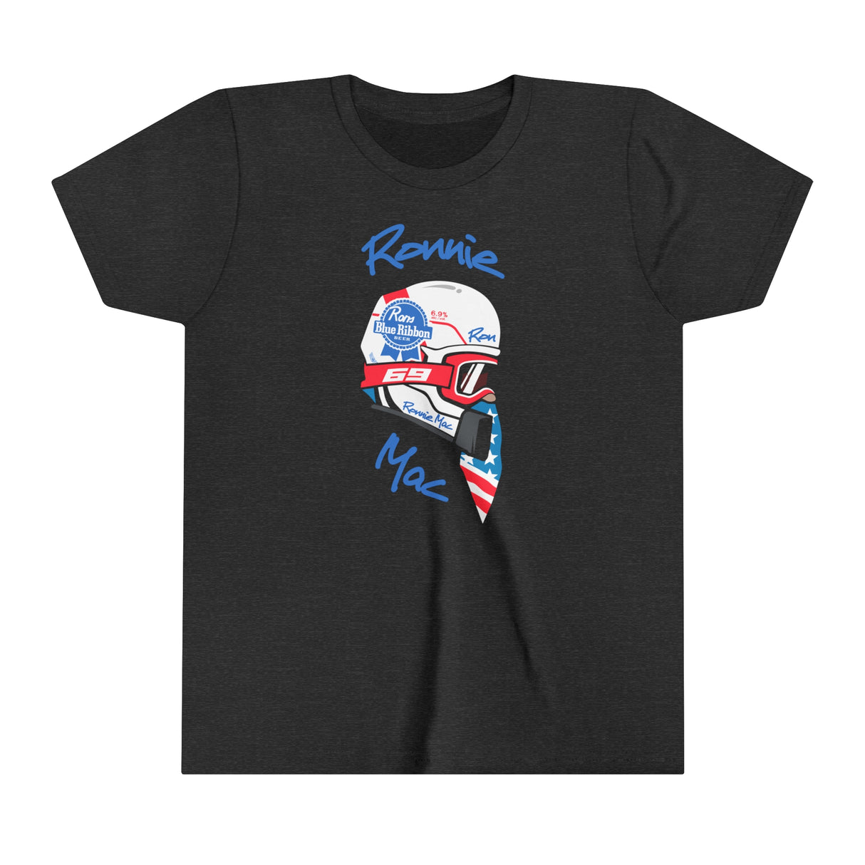 Youth - Helmet Logo Shirt, Color: Dark Grey Heather, Size: S