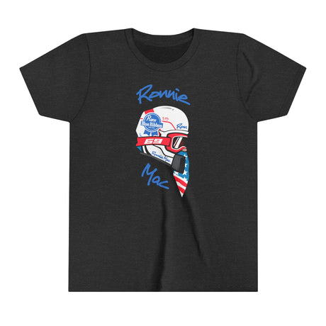 Youth - Helmet Logo Shirt, Color: Dark Grey Heather, Size: S