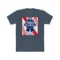 Rons Blue Ribbon Beer shirt featuring retro logo and red checkered design on a dark gray t-shirt.