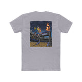 Supercross Mac Nac Shirt with stunt graphic on back, gray tee for motocross fans, limited edition Ronnie Mac design.