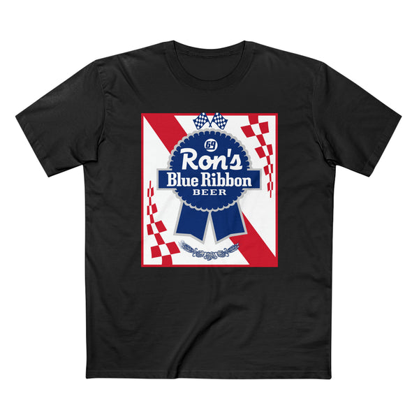 Ron's Blue Ribbon Beer Shirt, Color: Black, Size: S