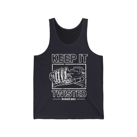 Keep It Twisted Tank Top with twisted design, inspired by Uncle Ronnie, perfect for gym wear and casual style augmentation.