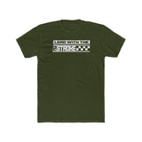 Green t-shirt with bold "Lead with the 2-Stroke" print, celebrating dirt bike culture and 2-stroke engine enthusiasts.