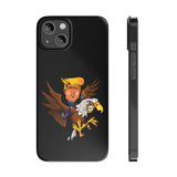 Trump Riding on a Sreamin Eagle Slim Phone Cases