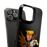 Trump Riding on a Sreamin Eagle Slim Phone Cases