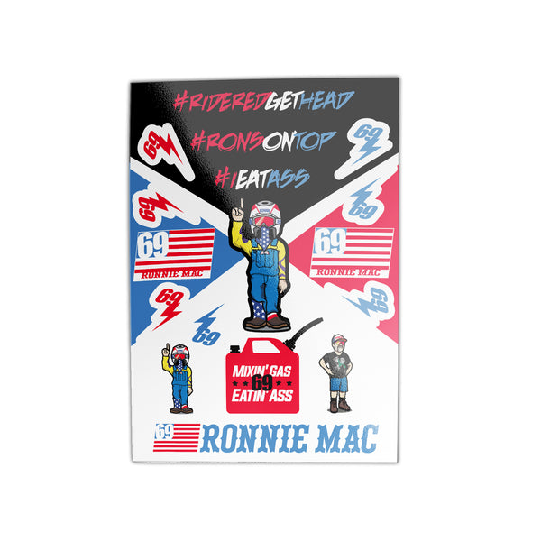 Ronnie Mac Sticker Sheet - Iconic Motocross Decals