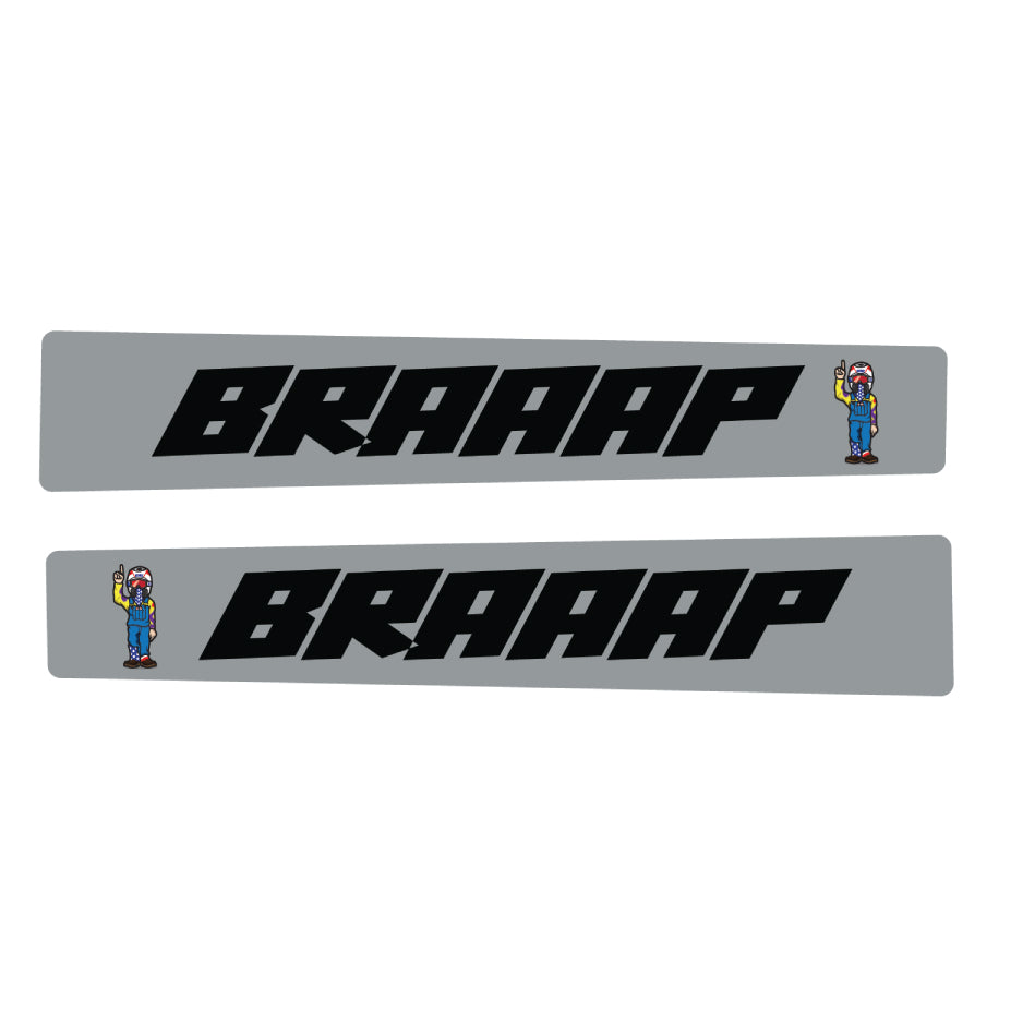 BRAAAP Character Swingarm Dirt Bike Decals