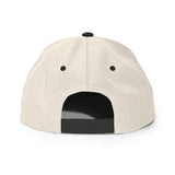 Back view of 2 Still Smoking Embroidered Snapback Hat featuring adjustable strap and classic design in beige color.