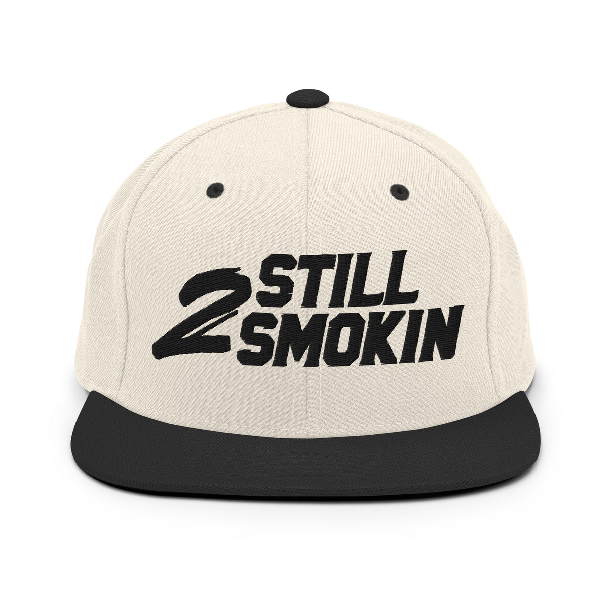 "2 Still Smoking Embroidered Snapback Hat with Black Brim, Classic Fit from Ronnie Mac's Store"