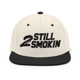 "2 Still Smoking Embroidered Snapback Hat with Black Brim, Classic Fit from Ronnie Mac's Store"