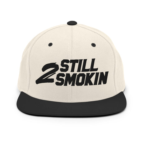 "2 Still Smoking Embroidered Snapback Hat with Black Brim, Classic Fit from Ronnie Mac's Store"
