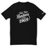 Full-time Badass Since 1969 black t-shirt for moto enthusiasts by Ronnie Mac.