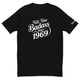 Full-time Badass Since 1969 black t-shirt for moto enthusiasts by Ronnie Mac.