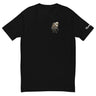 Black Headless Mac shirt with headless rider, eagle-headed horse, and pumpkin design for Halloween.