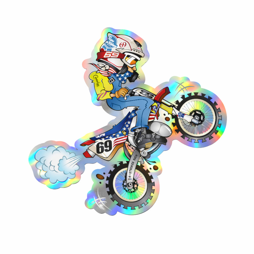Character Air Wheelie Hologram Sticker