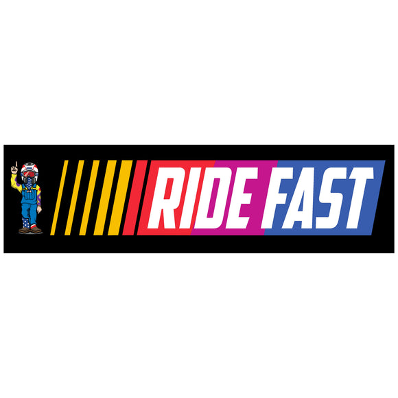 Ride Fast Bumper Sticker, ,