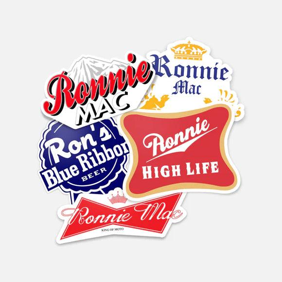 RonnieMac Beer 5 Pack Sticker Bundle, ,