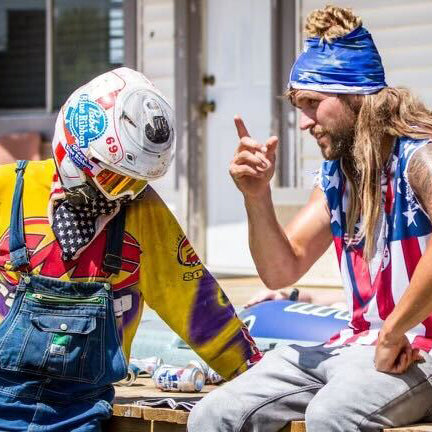 Blue Beer Ribbon Goggles