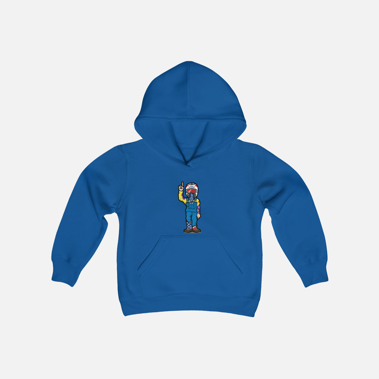 Youth - Character Hoodie, Color: Royal, Size: Youth Small