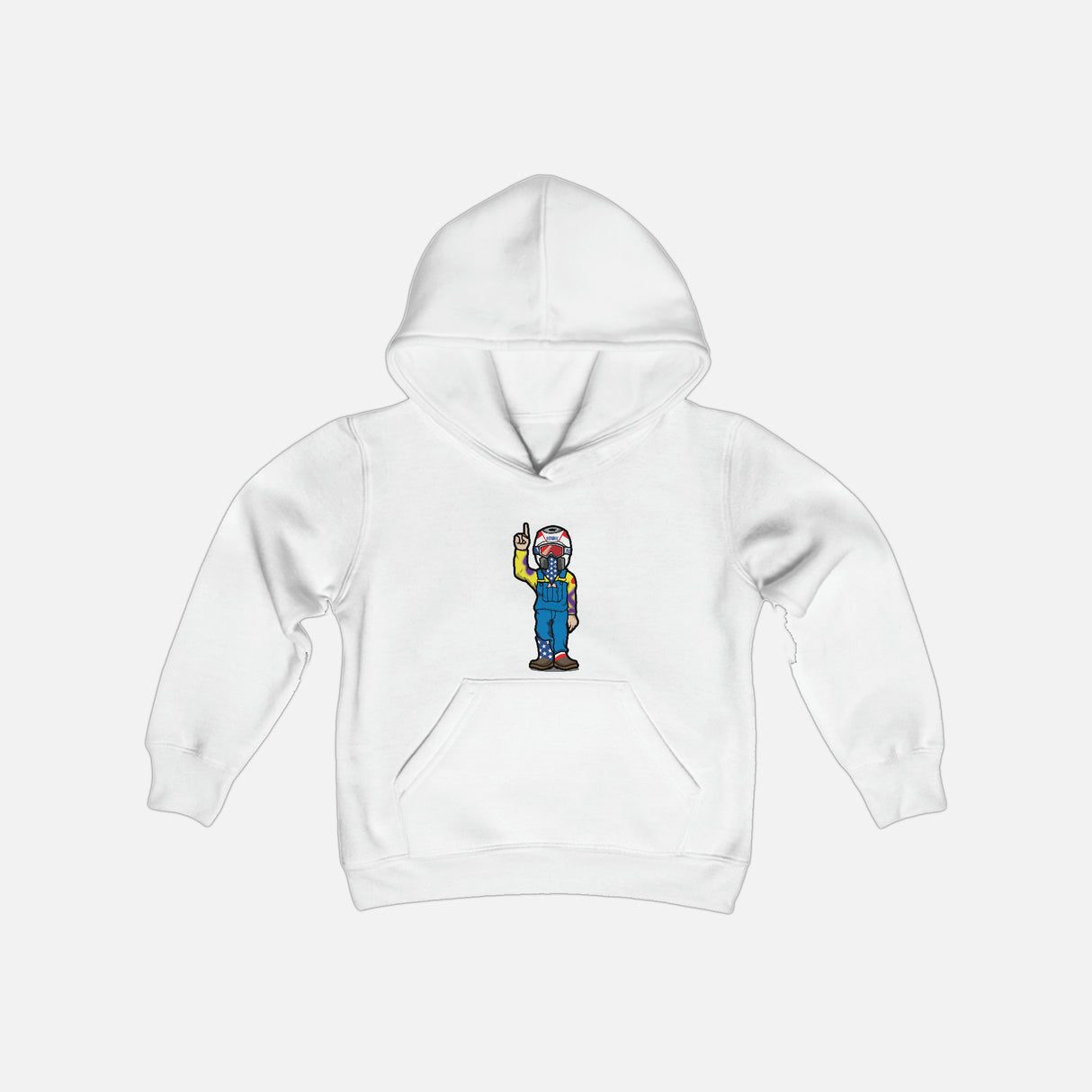 Youth - Character Hoodie, Color: White, Size: Youth Small