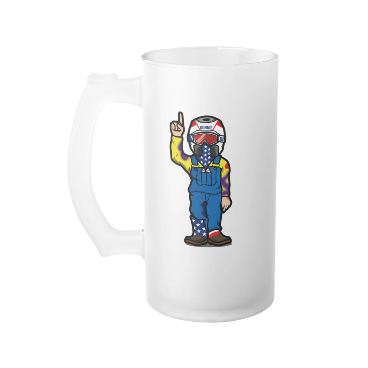 Character Frosted Glass Beer Mug