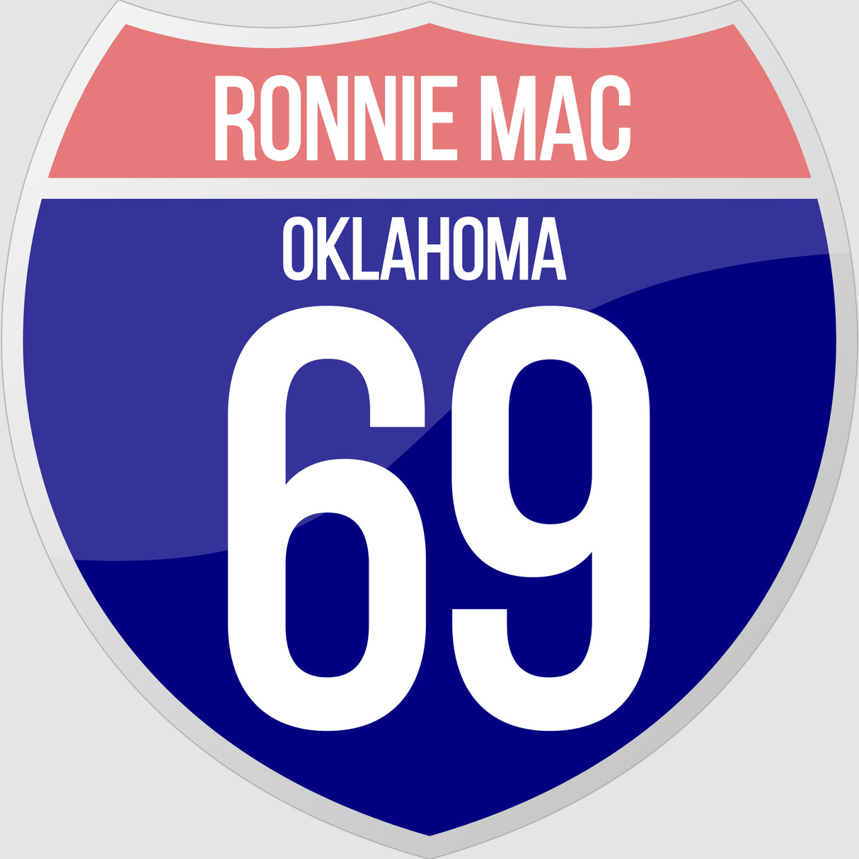 Route 69 Road Sign Moto Sticker