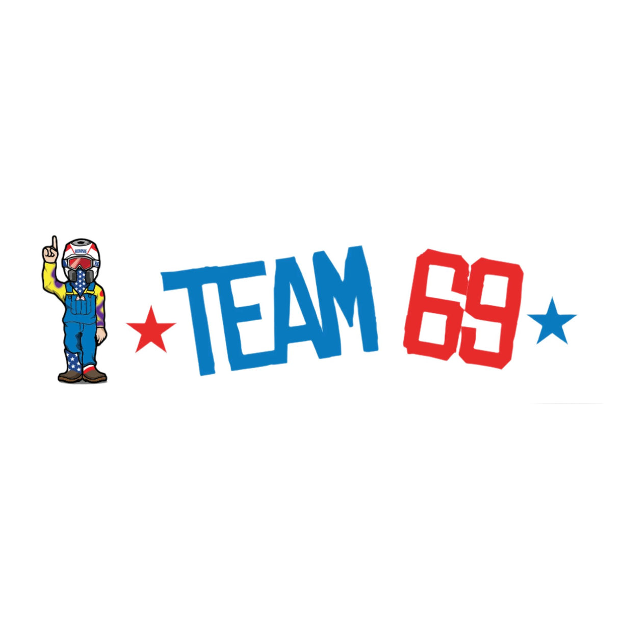 Team 69 Character Bumper Sticker