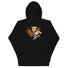 Trump riding a screaming eagle graphic on a black hoodie, perfect for trendsetters and future leaders.