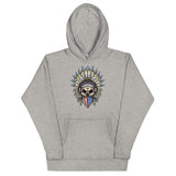 Ronnie Ghost Rider Hoodie with Skeleton, American Bandana, and Feathered Hat Design – Iconic Motocross Tribute