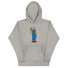 Grey character hoodie with unique RonnieMac design for standout style and attention on Tunder.