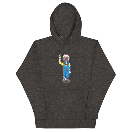 RonnieMac character hoodie with colorful design, perfect for standout style and attracting attention on social media profiles.