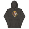 Trump riding a screaming eagle graphic on a dark hoodie, perfect for trendsetters and fans of bold fashion statements.