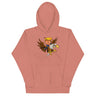 Trump riding a soaring eagle on a trendy hoodie, perfect for expressing bold fashion and leadership.