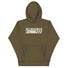 Lead with the 2-Stroke Hoodie by Ronnie Mac in olive green with bold, eye-catching design