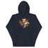 Trump riding a screaming eagle graphic hoodie, stylish and resilient for trendsetters and future leaders.