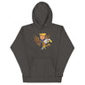 Trump riding a soaring eagle hoodie, showcasing bold colors and a powerful design for trendsetters and future leaders.
