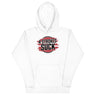 White hoodie with bold "4-Strokes Suck" logo for 2-stroke engine enthusiasts.